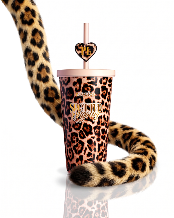 Cheetah Spotted Sipping 600ml Stainless Steel Tumbler Cup