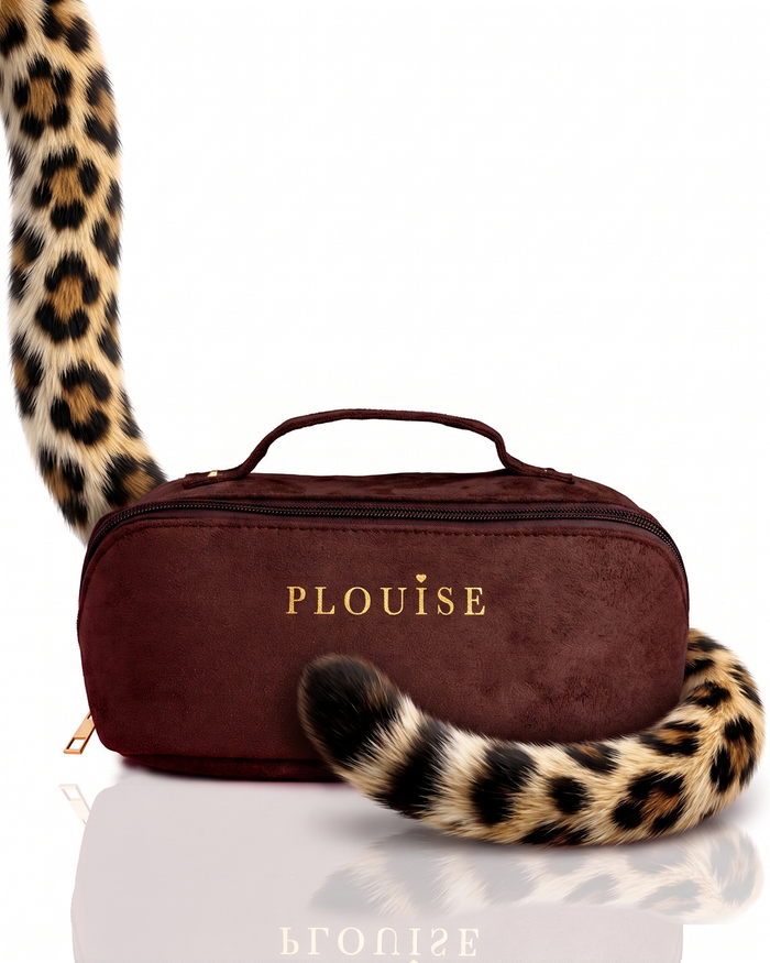 Brązowa kosmetyczka w stylu Cheetah Mode