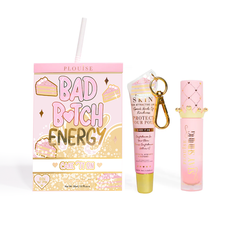 Duet Bad Bitch Energy odżywka do ust i olejek do ust - truskawkowy