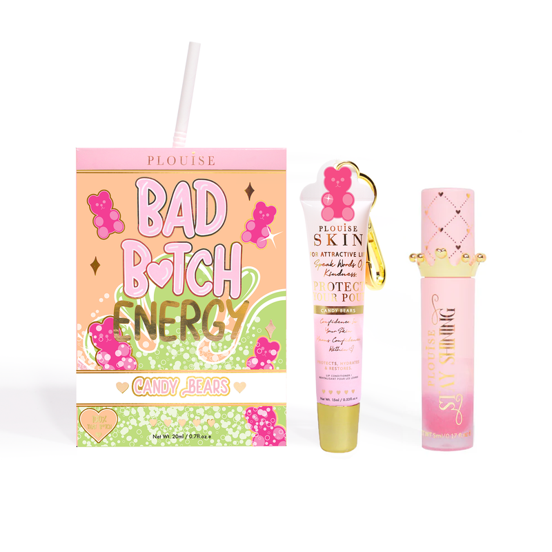 Duet Bad Bitch Energy odżywka do ust i olejek do ust - truskawkowy