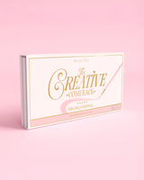 Ujęcie boczne palety cieni do powiek P.Louise Creative Comeback XXXL Rainbow na różowym tle