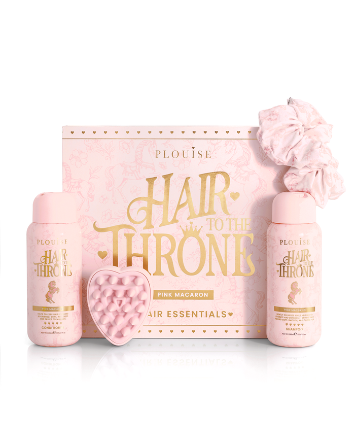 Zestaw do pielęgnacji włosów Hair To The Throne Różowy makaronik