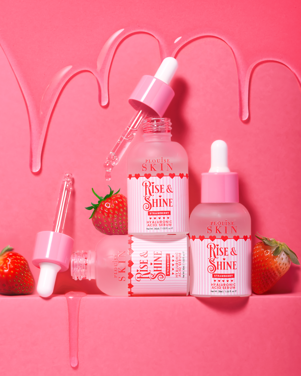 Strawberry P.Louise Rise & Shine Serum z kwasem hialruonowym