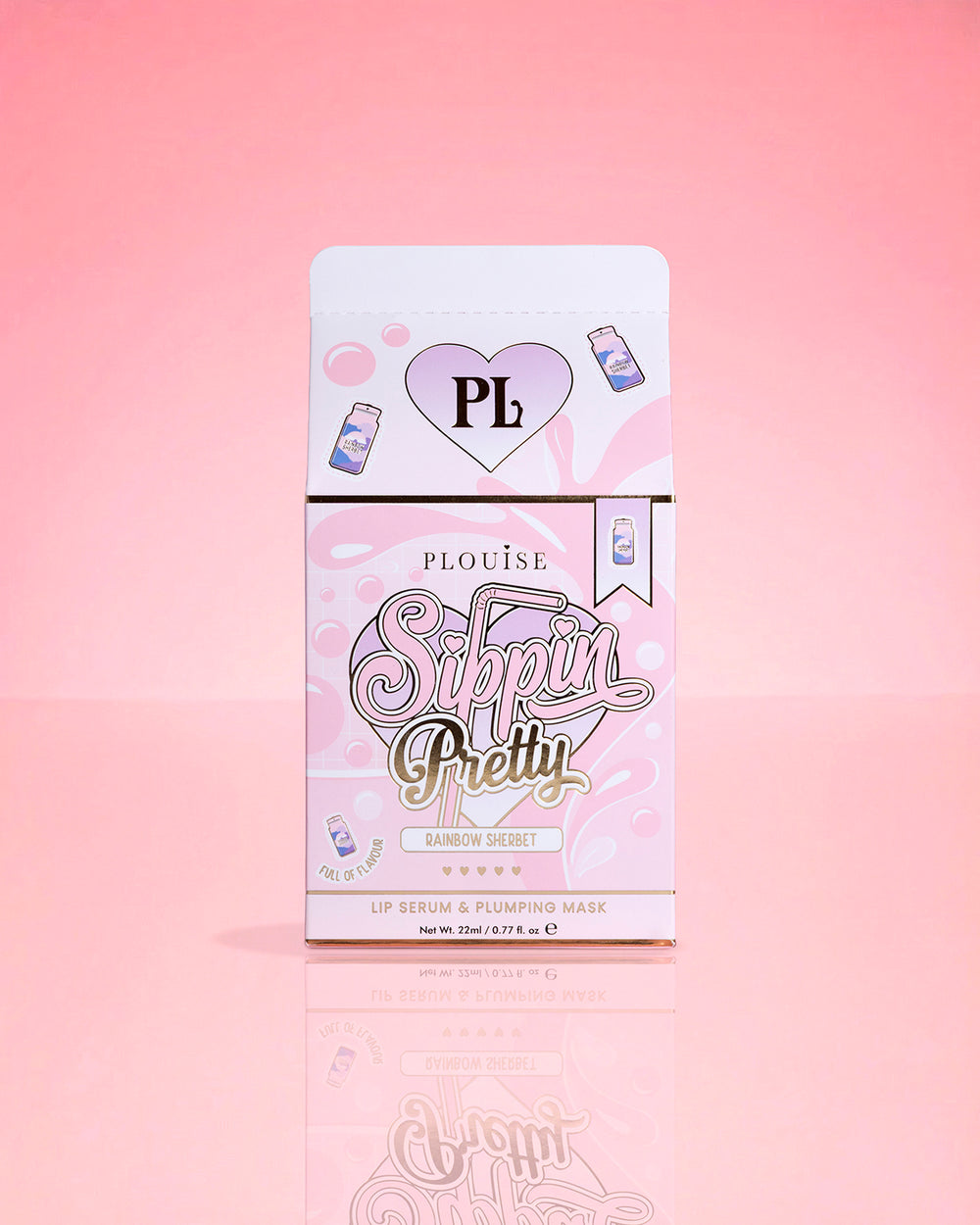 P.Louise Sippin Pretty Peptide Lip Serum & Treatment Duo Opakowanie Rainbow Sherbet