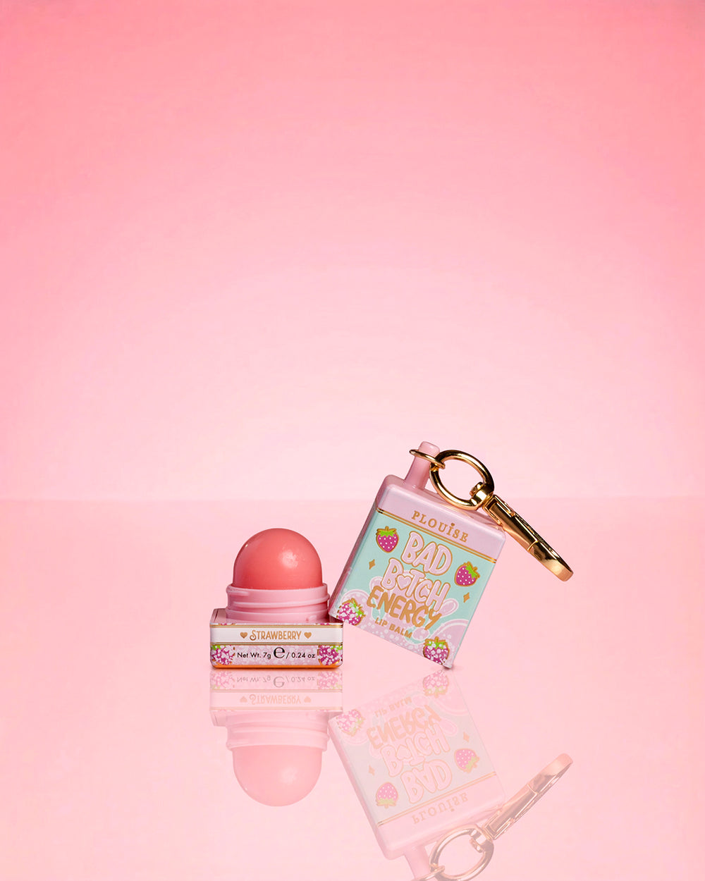 Balsam do ust P.Louise Strawberry w kształcie breloczka
